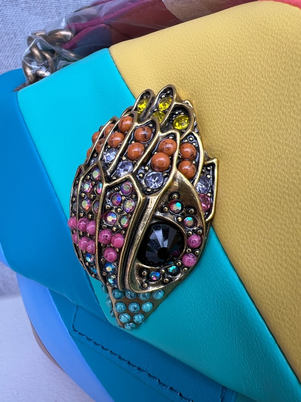 KURT GEIGER Kensington Rainbow Leather convertible bag - Picture 7 of 16